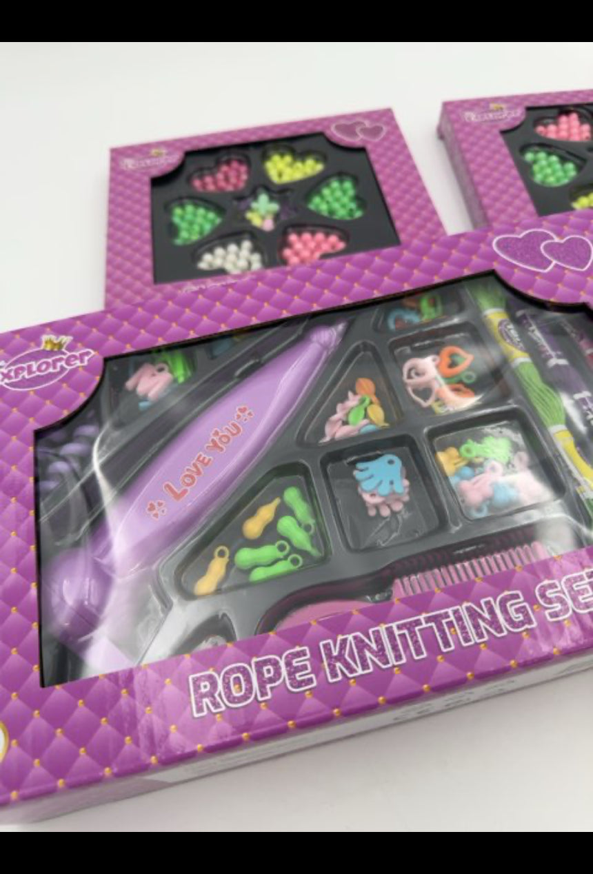 Rope knitting set
